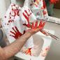 Preview: Bludbad - blutiges Frottee Handtuch - Details