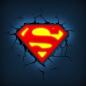 Preview: DC COMICS - Superman Logo - Wandlampe LED - leuchtend