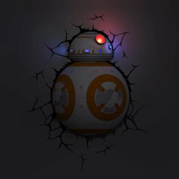 3D LED - Star Wars BB-8 - Wandlampe - leuchtend