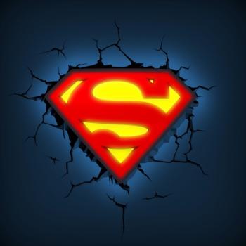 DC COMICS - Superman Logo - Wandlampe LED - leuchtend