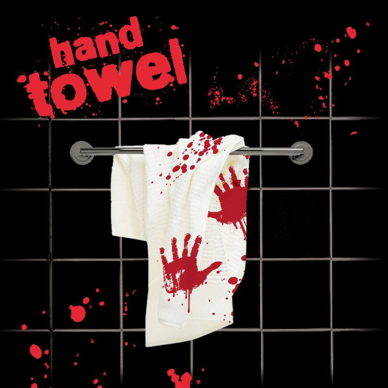 Bludbad - blutiges Frottee Handtuch - hängend
