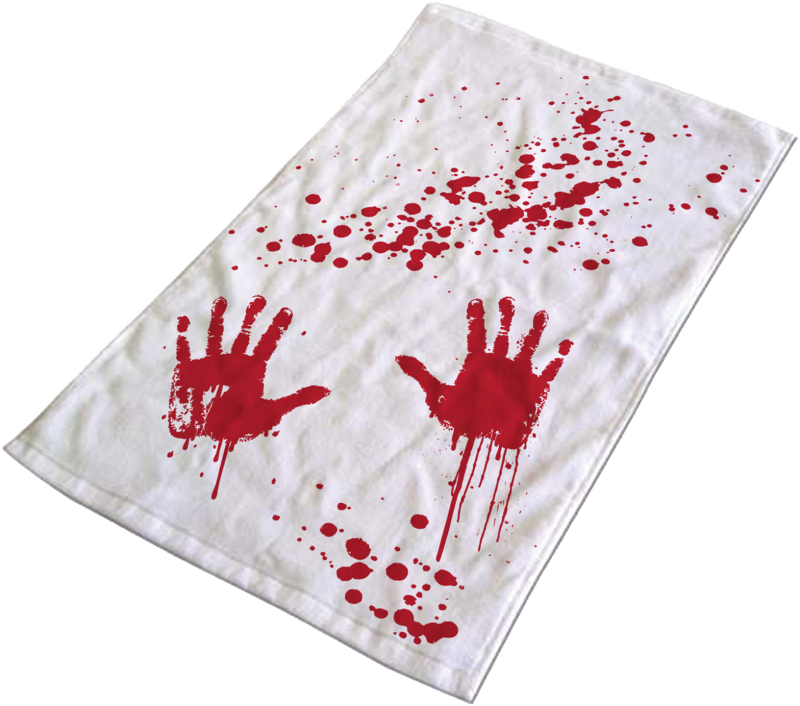 Bludbad - blutiges Frottee Handtuch