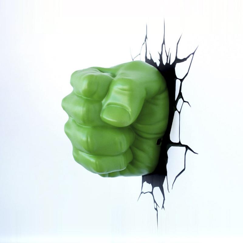 3D LED Marvel - Hulk Faust - Wandlampe - links