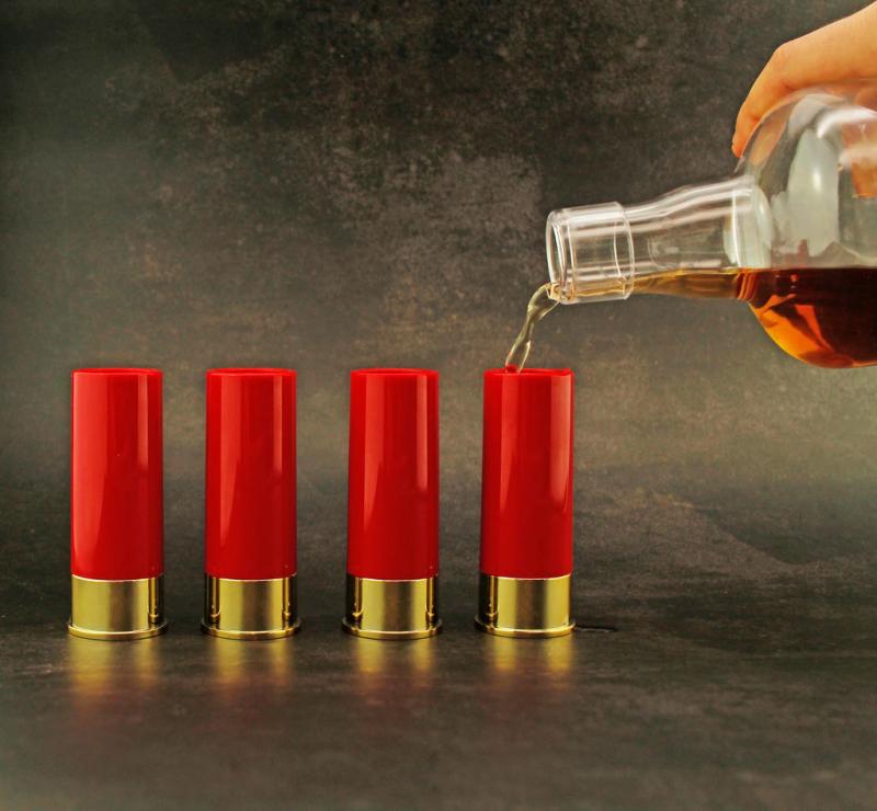 Pumpgun Schnapsgläser 12 Gauge - 4er Set - Patronenhülsen - beispiel