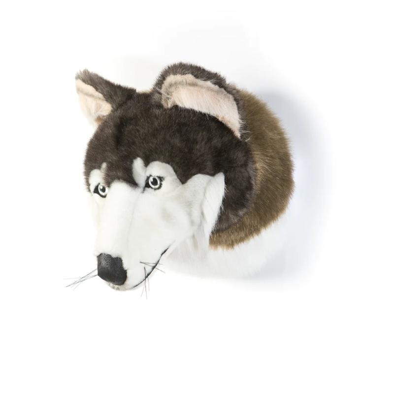 Plüschtier - Trophäe - Wolf - Wolfskopf - links
