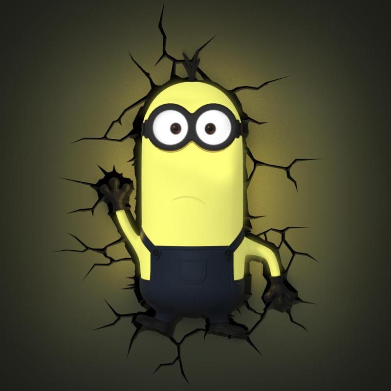 3D LED Minions - Kevin - Wandlampe - vorne leuchtend