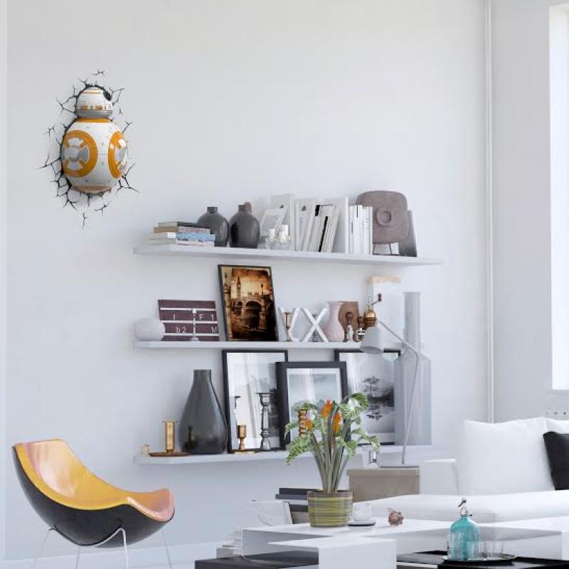 3D LED - Star Wars BB-8 - Wandlampe - Wand