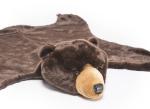 Künstliches Plüsch - dunkles Bärenfell mit Kopf für die Wand, den Boden oder als Kostüm