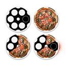 Russisch Roulette Pizza Teller - Revolver Trommel - belegt